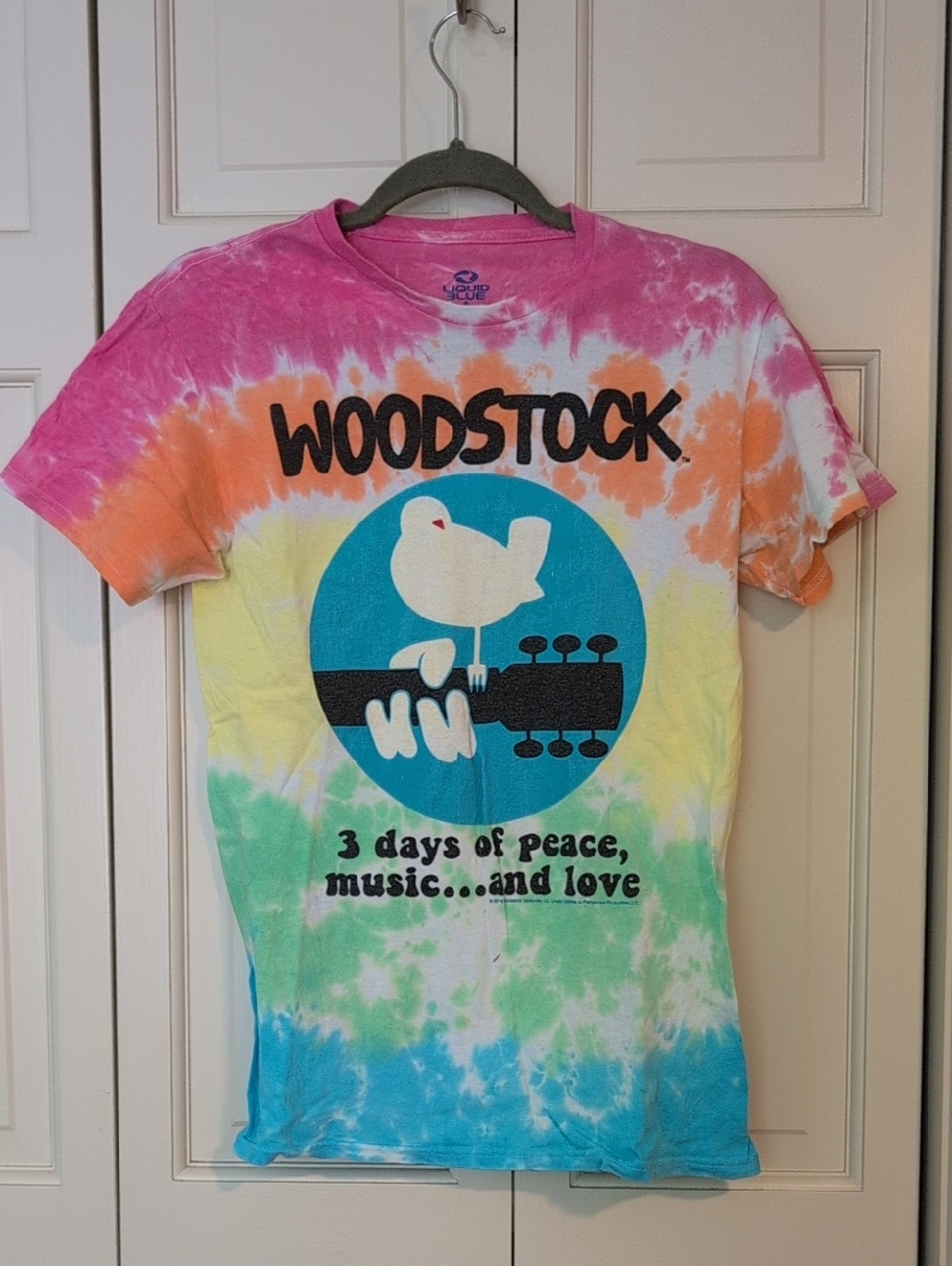 Liquid Blue Pink Tie-Dye Graphic Tee